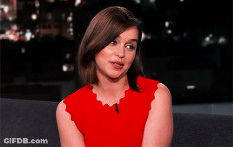 Celebrity Emilia Clarke On Jimmy Kimmel Live GIF