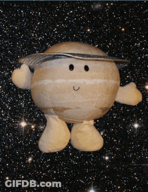 Celestial Buddies Saturn Plushie GIF