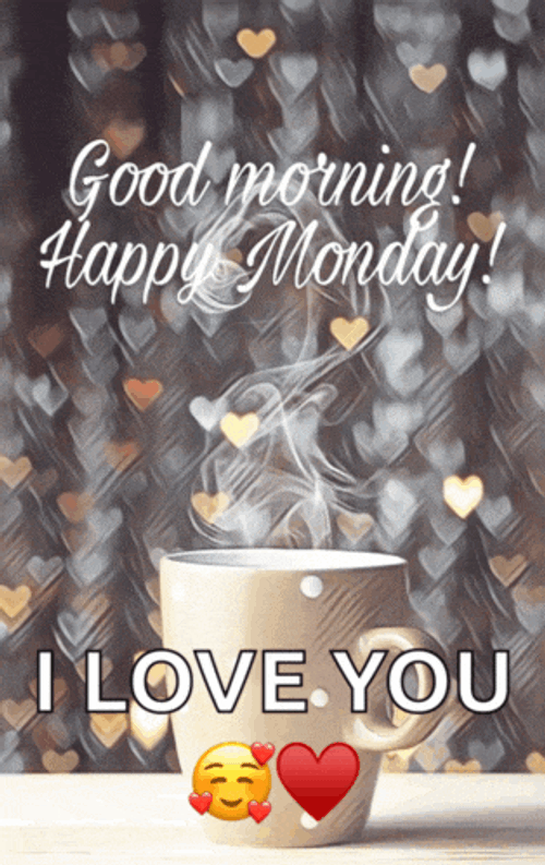 Celestra Monday Coffee Hearts Meme GIF