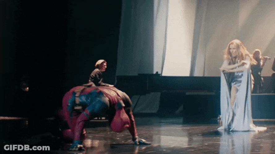 Celine Dion With Deadpool GIF