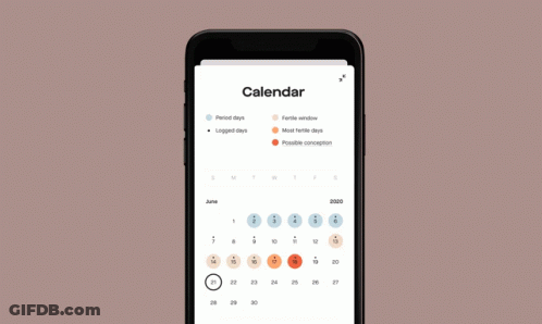 Cell Phone Displaying July 2020 Calendar GIF