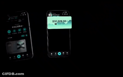 Cell Phone Displaying Payment Of $32,029.09 GIF