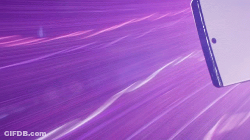 Cell Phone Flying On Purple GIF