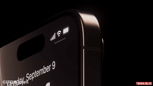 Cell Phone Showing Monday September 9 GIF