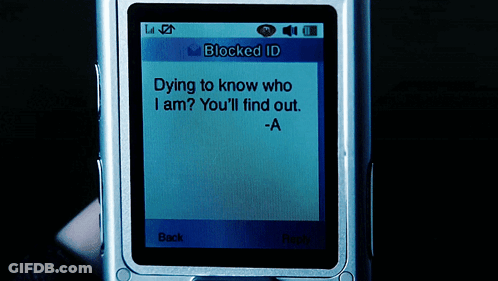 Cell Phone With Blocked ID Message GIF