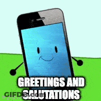 Cell Phone With Face Greetings And Salutations GIF