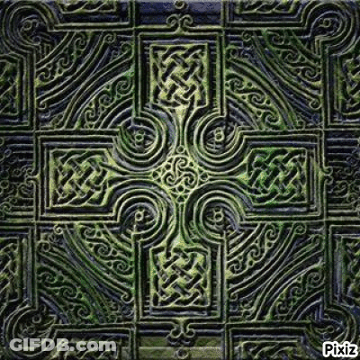 Celtic Cross With Maze GIF