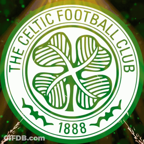 Celtic FC Logo With Clover Center GIF