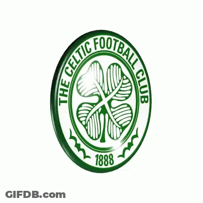 Celtic Football Club Logo On Green White Ball GIF