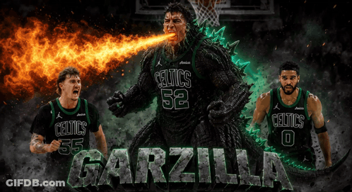 Celtics Gorilla With Flames From Mouth GIF