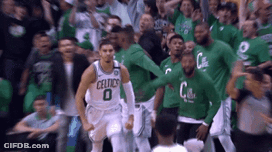 Celtics Jayson Tatum Chest Bump GIF