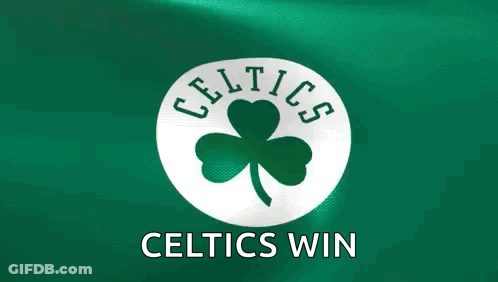 Celtics Logo With Shamrock GIF