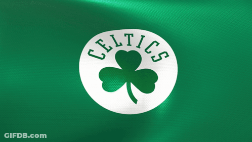 Celtics Logo With Shamrock GIF