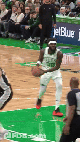 Celtics Player Dribbling During Game GIF