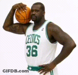 Celtics Player Holding Basketball Over Shoulder GIF