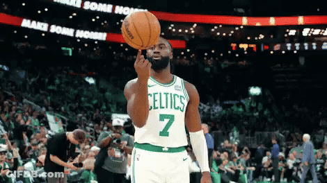 Celtics Player Holding Basketball GIF