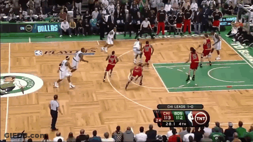 Celtics Vs Boston Bruins Basketball Game GIF