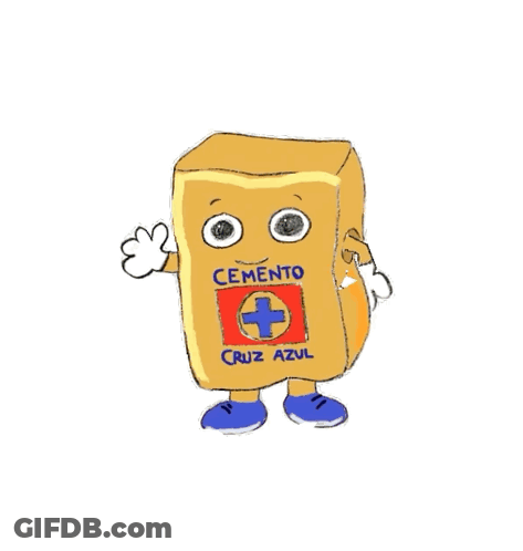 Cemento Cruz Azul Cartoon Drawing GIF