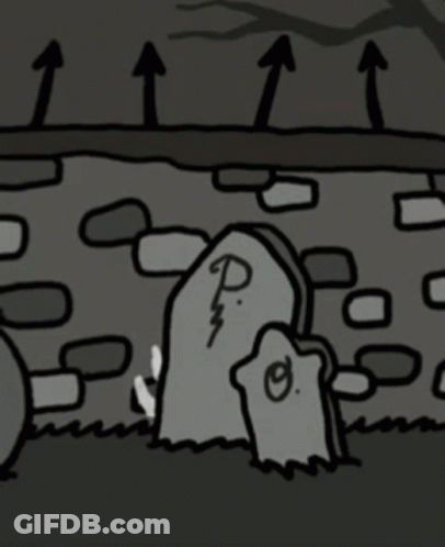 Cemetery With Arrows Pointing Up And Down GIF