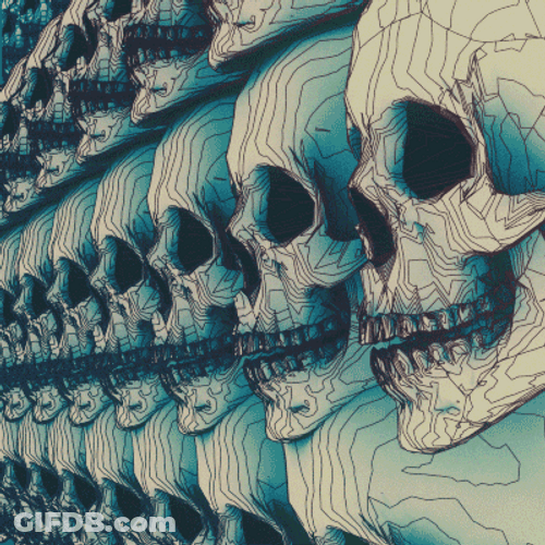 Ceramic Skull Art GIF