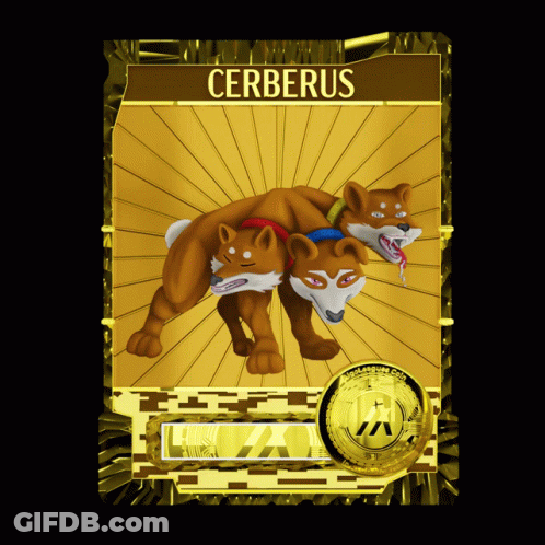 Cerberus Card With Dog Picture GIF