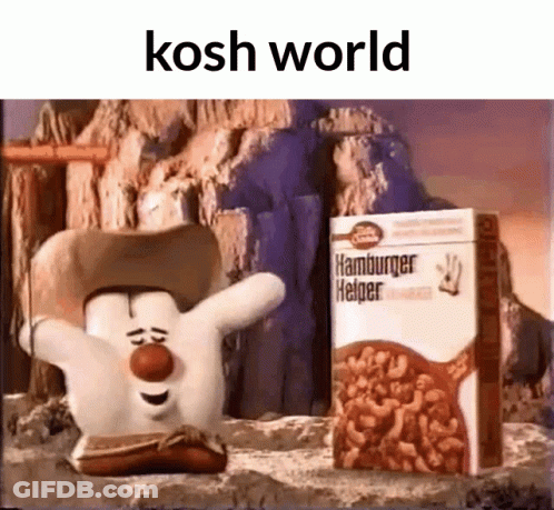 Cereal Box Next To Cowboy Cartoon GIF
