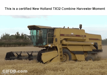 Certified New Holland TX32 Combine Harvester Moment GIF