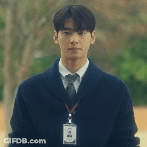 Cha Eunwoo Shaking Head Jin Seowon GIF