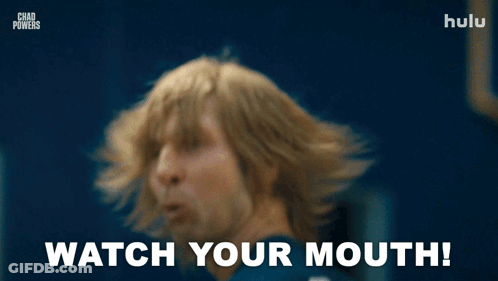 Chad Powers Hulu Ad Man Saying Watch Your Mouth GIF
