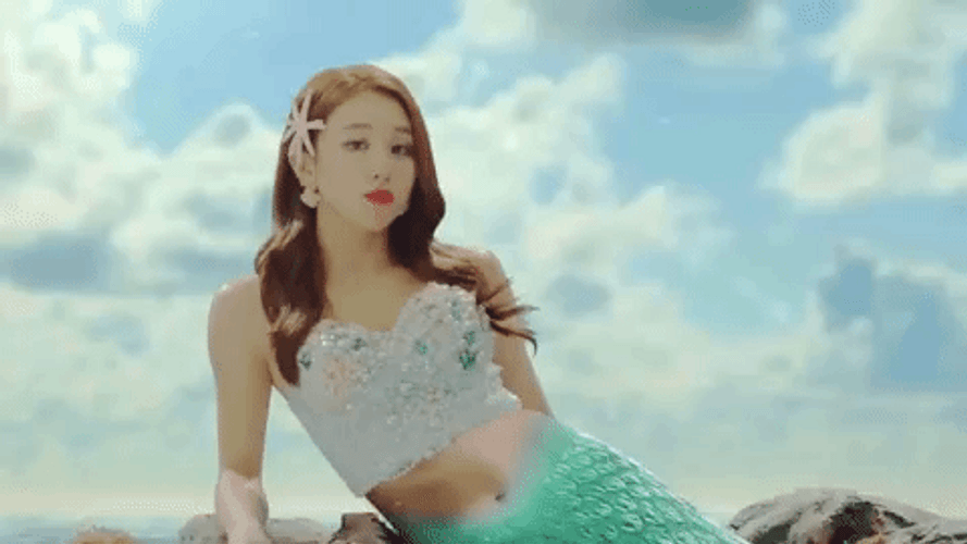 Chaeyoung In Mermaid Costume For TT MV GIF
