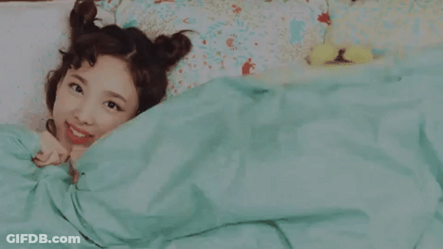 Chaeyoung With Nayeon In Bed GIF