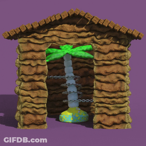 Chained Palm Tree Digital Arts GIF