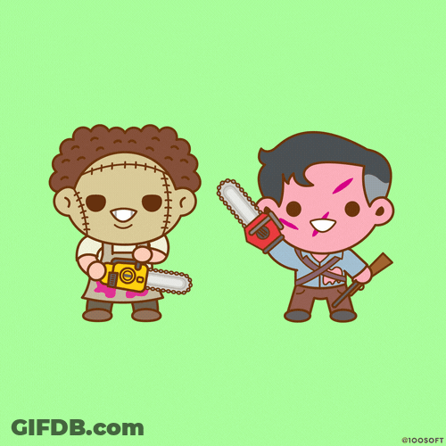 Chainsaw Leatherface Ash Williams Evil Dead GIF