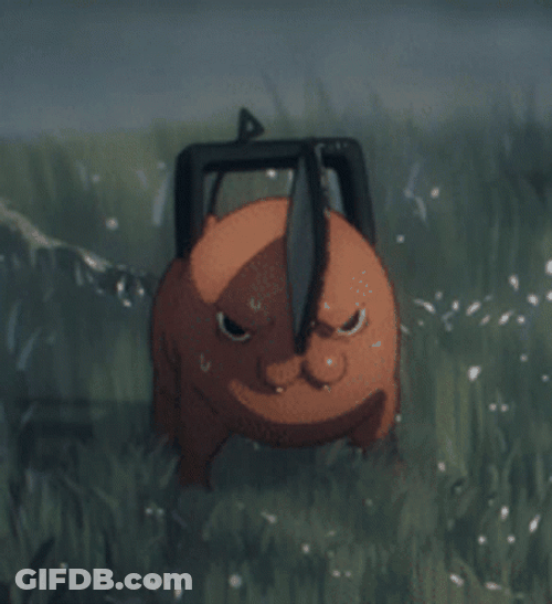 Chainsaw Man Angry Pochita Raining GIF