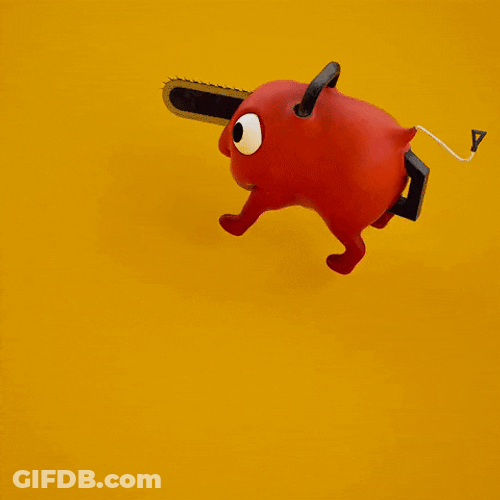 Chainsaw Man Pochita Spinning Around GIF