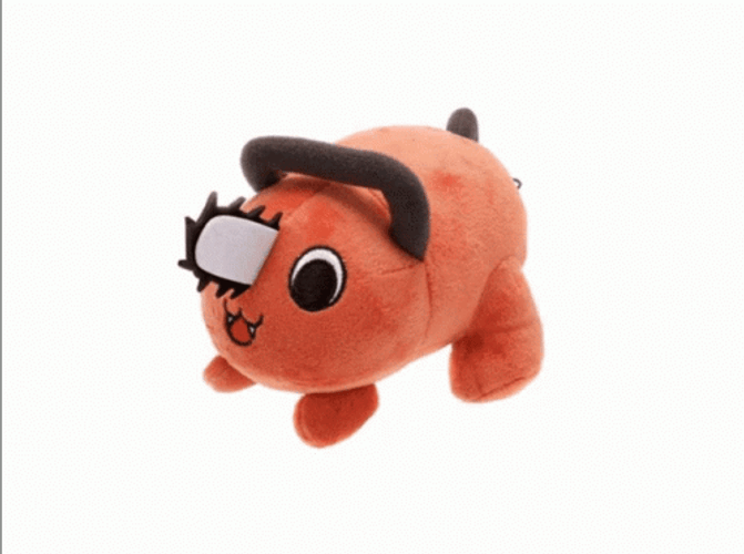 Chainsaw Man Pochita Stuffed Toy Turning GIF