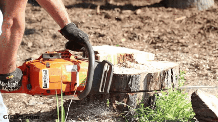 Chainsaw Power Tools Wood GIF
