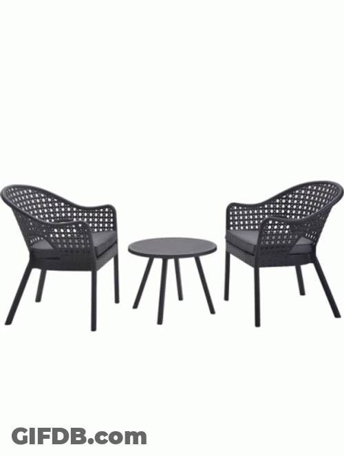 Chair For Two People With Center Table GIF