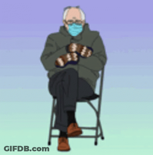 Chair Sitting Down Bernie Sanders GIF