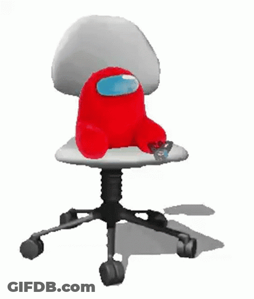 Chair Spin Amongus Red Sus GIF