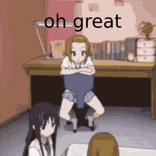 Chair Spin K-On Anime Oh Great GIF