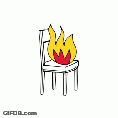 Chair With Flames Coming Out GIF
