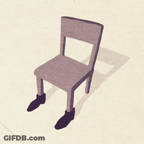 Chair With Pair Of Shoes GIF