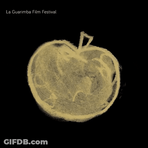 Chalk Drawing Apple GIF