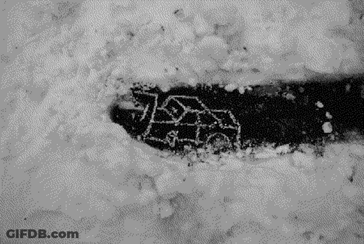 Chalk Drawing Car GIF
