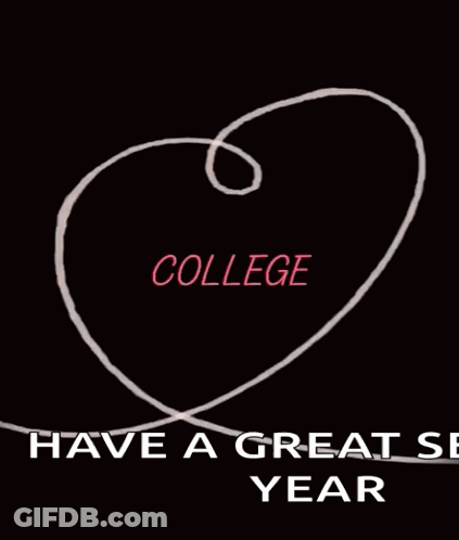 Chalk Heart Saying College GIF