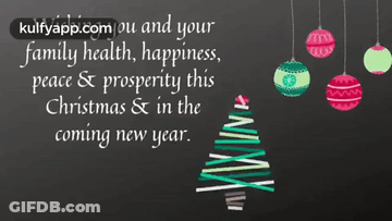 Chalkboard With Christmas Decorations And Christmas Wish GIF