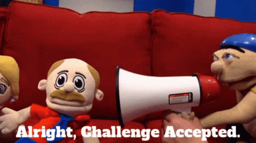 Challenge Accepted Puppet GIF