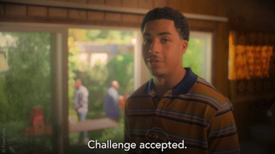 Challenge Accepted Young Man GIF