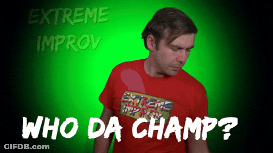 Champ Is Here David Pustansky Holding Belt GIF